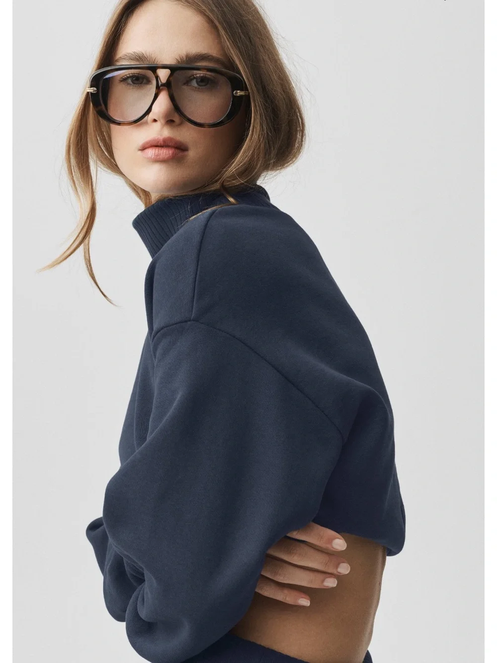Alo aviator sunglasses tortoise/blue - Picture 3 of 4